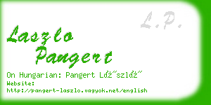 laszlo pangert business card